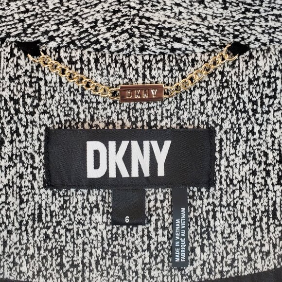 DKNY Women's Gray Notched-Collar Topper Jacket Size 6 - Picture 5 of 11